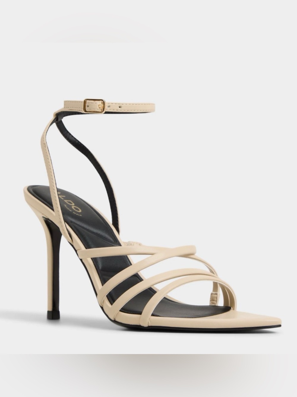 Aldo Cream Strappy Stiletto Sandals
